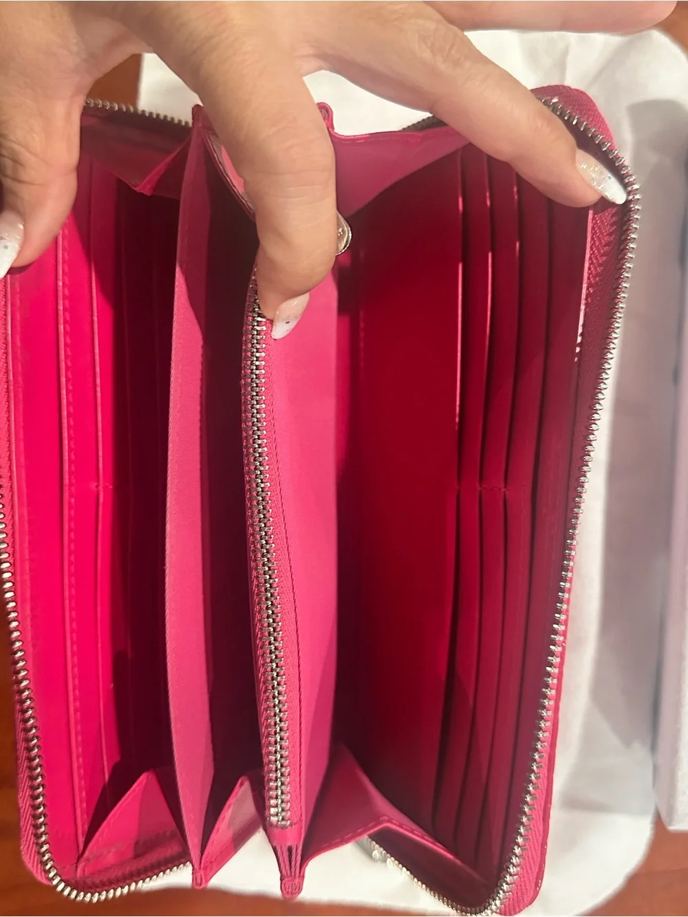 PRISTINE Christian Dior Lady Dior Wallet - Quilted Cannage Hot Pink (Full Set)